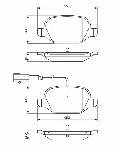 Bremsbelagsatz, Scheibenbremse BOSCH 0 986 494 779 Bild Bremsbelagsatz, Scheibenbremse BOSCH 0 986 494 779