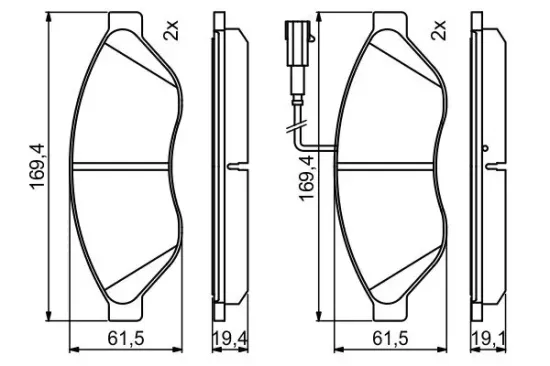 Bremsbelagsatz, Scheibenbremse BOSCH 0 986 494 798 Bild Bremsbelagsatz, Scheibenbremse BOSCH 0 986 494 798