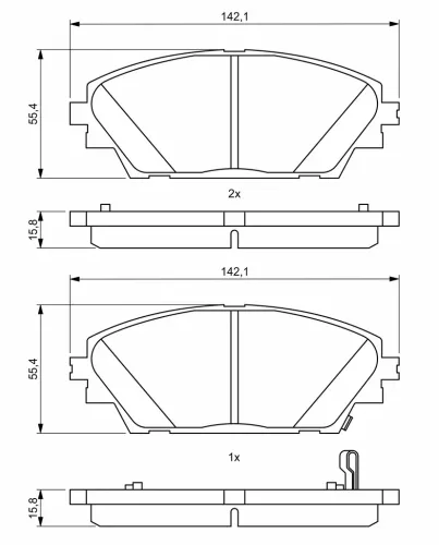 Bremsbelagsatz, Scheibenbremse BOSCH 0 986 494 804 Bild Bremsbelagsatz, Scheibenbremse BOSCH 0 986 494 804