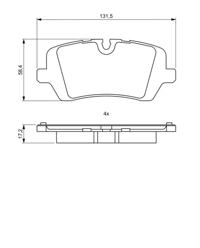 Bremsbelagsatz, Scheibenbremse BOSCH 0 986 494 810 Bild Bremsbelagsatz, Scheibenbremse BOSCH 0 986 494 810
