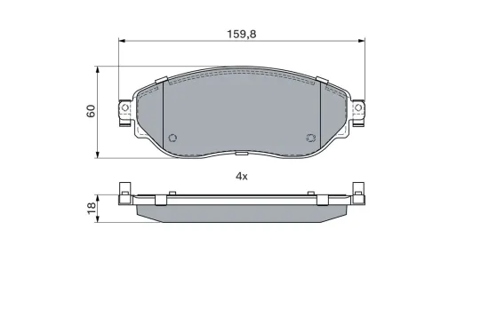 Bremsbelagsatz, Scheibenbremse BOSCH 0 986 494 817 Bild Bremsbelagsatz, Scheibenbremse BOSCH 0 986 494 817