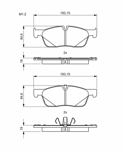Bremsbelagsatz, Scheibenbremse BOSCH 0 986 494 818 Bild Bremsbelagsatz, Scheibenbremse BOSCH 0 986 494 818