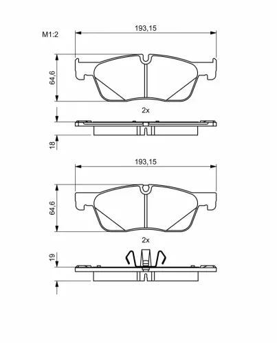 Bremsbelagsatz, Scheibenbremse BOSCH 0 986 494 831 Bild Bremsbelagsatz, Scheibenbremse BOSCH 0 986 494 831