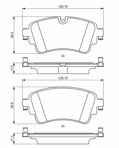 Bremsbelagsatz, Scheibenbremse BOSCH 0 986 494 833 Bild Bremsbelagsatz, Scheibenbremse BOSCH 0 986 494 833
