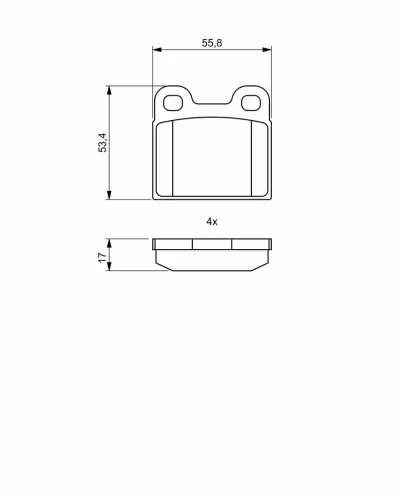 Bremsbelagsatz, Scheibenbremse Vorderachse BOSCH 0 986 494 847 Bild Bremsbelagsatz, Scheibenbremse Vorderachse BOSCH 0 986 494 847