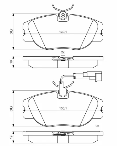Bremsbelagsatz, Scheibenbremse BOSCH 0 986 494 851 Bild Bremsbelagsatz, Scheibenbremse BOSCH 0 986 494 851