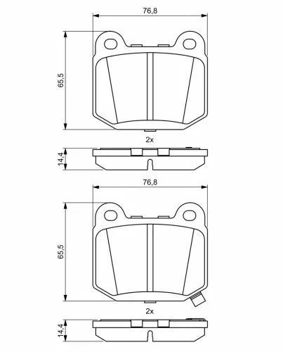 Bremsbelagsatz, Scheibenbremse BOSCH 0 986 494 865 Bild Bremsbelagsatz, Scheibenbremse BOSCH 0 986 494 865
