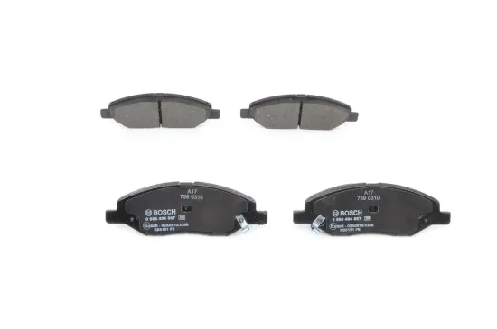Bremsbelagsatz, Scheibenbremse Vorderachse BOSCH 0 986 494 867 Bild Bremsbelagsatz, Scheibenbremse Vorderachse BOSCH 0 986 494 867