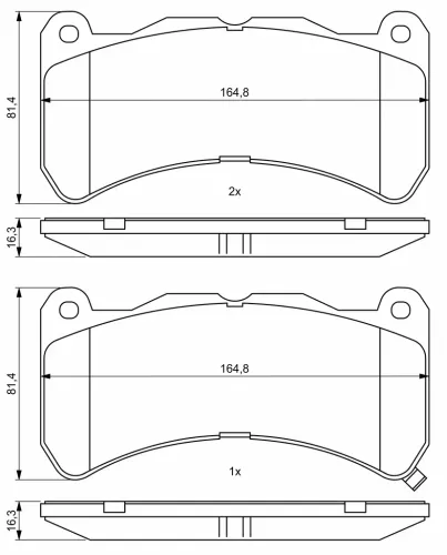 Bremsbelagsatz, Scheibenbremse Vorderachse BOSCH 0 986 494 871 Bild Bremsbelagsatz, Scheibenbremse Vorderachse BOSCH 0 986 494 871