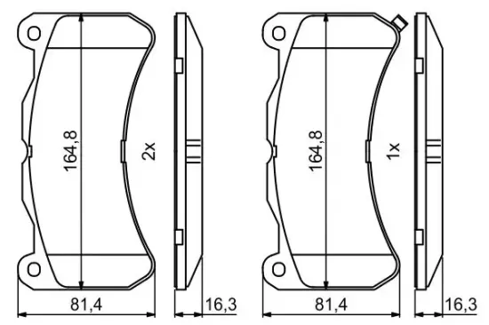 Bremsbelagsatz, Scheibenbremse Vorderachse BOSCH 0 986 494 871 Bild Bremsbelagsatz, Scheibenbremse Vorderachse BOSCH 0 986 494 871