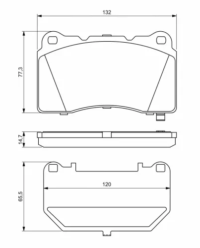 Bremsbelagsatz, Scheibenbremse Vorderachse BOSCH 0 986 494 880 Bild Bremsbelagsatz, Scheibenbremse Vorderachse BOSCH 0 986 494 880