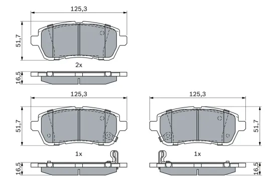 Bremsbelagsatz, Scheibenbremse BOSCH 0 986 494 904 Bild Bremsbelagsatz, Scheibenbremse BOSCH 0 986 494 904