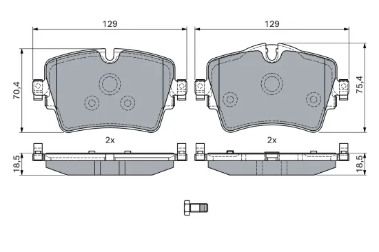 Bremsbelagsatz, Scheibenbremse BOSCH 0 986 494 940 Bild Bremsbelagsatz, Scheibenbremse BOSCH 0 986 494 940