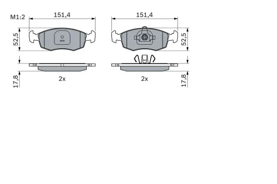 Bremsbelagsatz, Scheibenbremse BOSCH 0 986 494 943 Bild Bremsbelagsatz, Scheibenbremse BOSCH 0 986 494 943