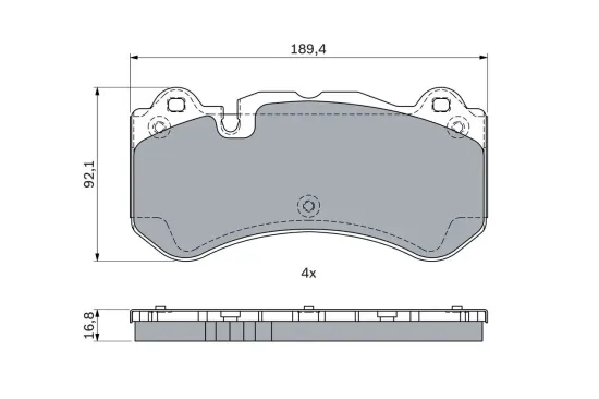 Bremsbelagsatz, Scheibenbremse BOSCH 0 986 494 970 Bild Bremsbelagsatz, Scheibenbremse BOSCH 0 986 494 970