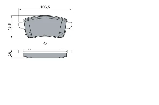 Bremsbelagsatz, Scheibenbremse BOSCH 0 986 494 978 Bild Bremsbelagsatz, Scheibenbremse BOSCH 0 986 494 978