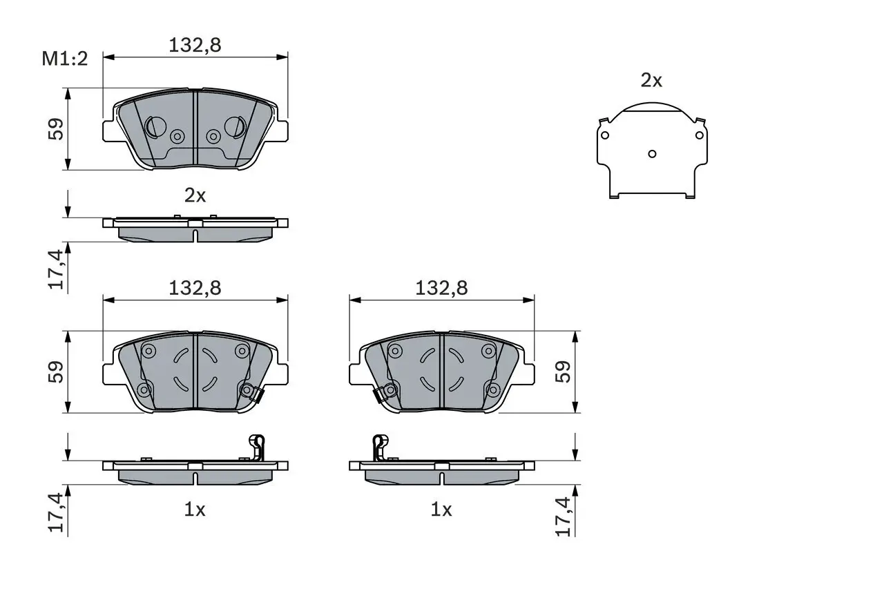 Bremsbelagsatz, Scheibenbremse BOSCH 0 986 494 984 Bild Bremsbelagsatz, Scheibenbremse BOSCH 0 986 494 984