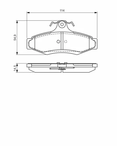 Bremsbelagsatz, Scheibenbremse Hinterachse BOSCH 0 986 495 068 Bild Bremsbelagsatz, Scheibenbremse Hinterachse BOSCH 0 986 495 068