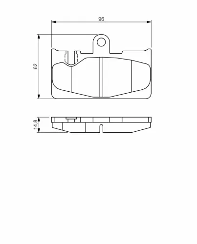 Bremsbelagsatz, Scheibenbremse Hinterachse BOSCH 0 986 495 139 Bild Bremsbelagsatz, Scheibenbremse Hinterachse BOSCH 0 986 495 139