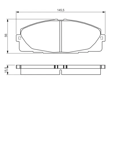 Bremsbelagsatz, Scheibenbremse BOSCH 0 986 495 152 Bild Bremsbelagsatz, Scheibenbremse BOSCH 0 986 495 152