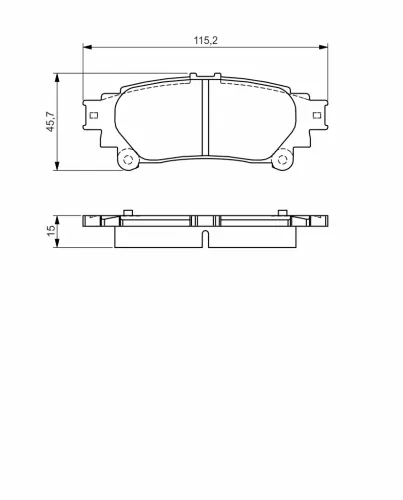 Bremsbelagsatz, Scheibenbremse Hinterachse BOSCH 0 986 495 174 Bild Bremsbelagsatz, Scheibenbremse Hinterachse BOSCH 0 986 495 174
