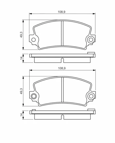 Bremsbelagsatz, Scheibenbremse Vorderachse BOSCH 0 986 495 270 Bild Bremsbelagsatz, Scheibenbremse Vorderachse BOSCH 0 986 495 270