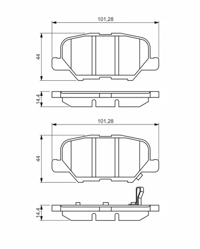 Bremsbelagsatz, Scheibenbremse BOSCH 0 986 495 358 Bild Bremsbelagsatz, Scheibenbremse BOSCH 0 986 495 358