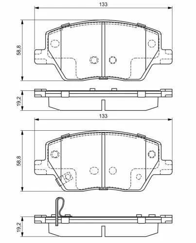 Bremsbelagsatz, Scheibenbremse Vorderachse BOSCH 0 986 495 392 Bild Bremsbelagsatz, Scheibenbremse Vorderachse BOSCH 0 986 495 392