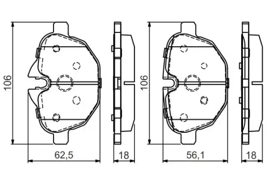 Bremsbelagsatz, Scheibenbremse BOSCH 0 986 495 442 Bild Bremsbelagsatz, Scheibenbremse BOSCH 0 986 495 442