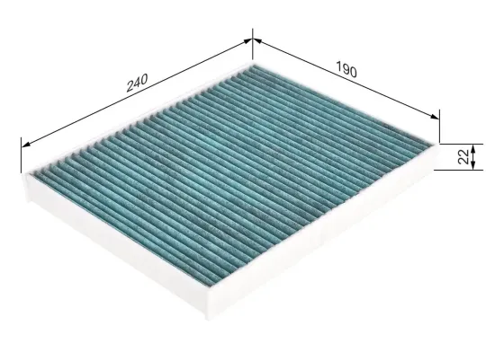 Filter, Innenraumluft BOSCH 0 986 628 507 Bild Filter, Innenraumluft BOSCH 0 986 628 507