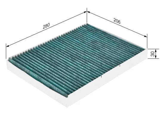 Filter, Innenraumluft BOSCH 0 986 628 509 Bild Filter, Innenraumluft BOSCH 0 986 628 509