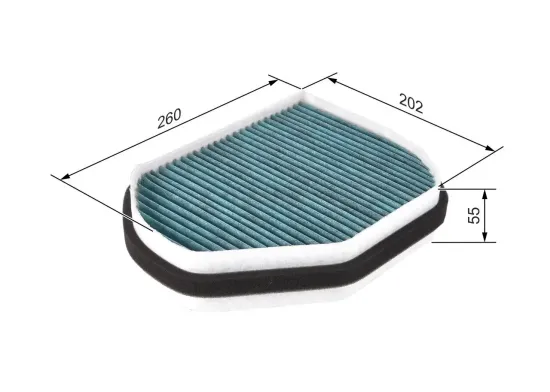 Filter, Innenraumluft BOSCH 0 986 628 511 Bild Filter, Innenraumluft BOSCH 0 986 628 511