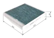 Filter, Innenraumluft BOSCH 0 986 628 521