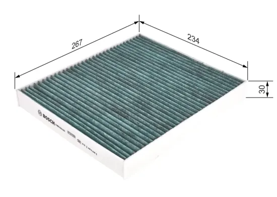 Filter, Innenraumluft BOSCH 0 986 628 525 Bild Filter, Innenraumluft BOSCH 0 986 628 525