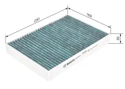 Filter, Innenraumluft BOSCH 0 986 628 526