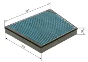 Filter, Innenraumluft BOSCH 0 986 628 549