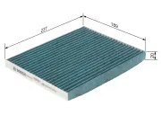 Filter, Innenraumluft BOSCH 0 986 628 554