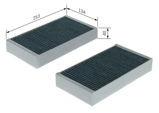 Filter, Innenraumluft BOSCH 0 986 628 560 Bild Filter, Innenraumluft BOSCH 0 986 628 560