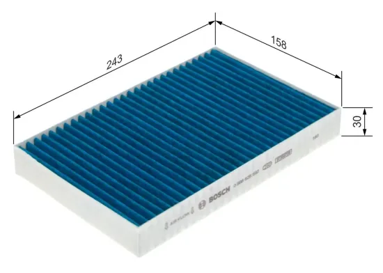 Filter, Innenraumluft BOSCH 0 986 628 592 Bild Filter, Innenraumluft BOSCH 0 986 628 592