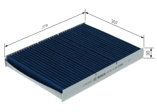 Filter, Innenraumluft BOSCH 0 986 628 609 Bild Filter, Innenraumluft BOSCH 0 986 628 609