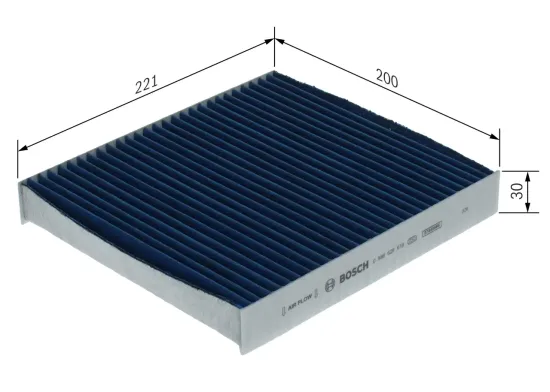 Filter, Innenraumluft BOSCH 0 986 628 619 Bild Filter, Innenraumluft BOSCH 0 986 628 619
