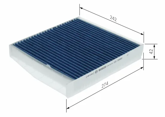 Filter, Innenraumluft BOSCH 0 986 628 621 Bild Filter, Innenraumluft BOSCH 0 986 628 621