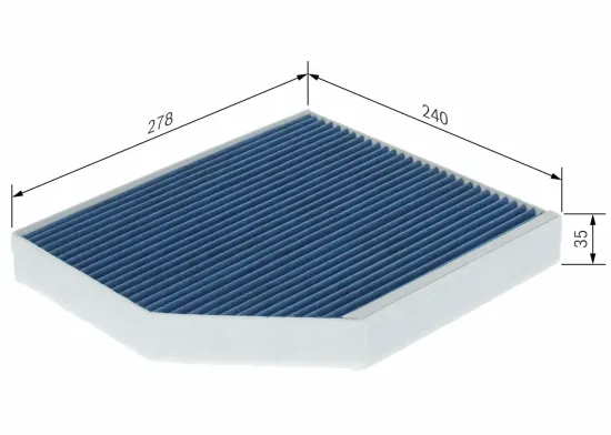 Filter, Innenraumluft BOSCH 0 986 628 622 Bild Filter, Innenraumluft BOSCH 0 986 628 622