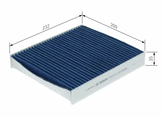 Filter, Innenraumluft BOSCH 0 986 628 636 Bild Filter, Innenraumluft BOSCH 0 986 628 636