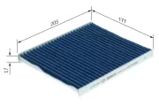 Filter, Innenraumluft BOSCH 0 986 628 641