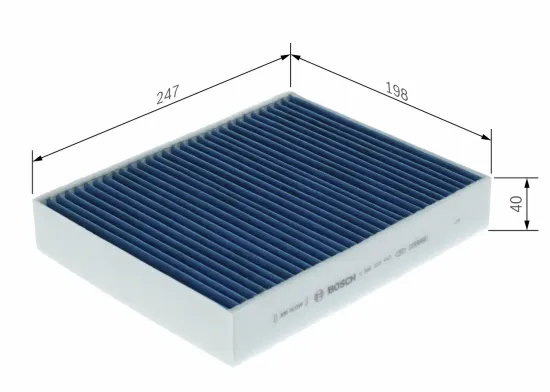Filter, Innenraumluft BOSCH 0 986 628 643 Bild Filter, Innenraumluft BOSCH 0 986 628 643