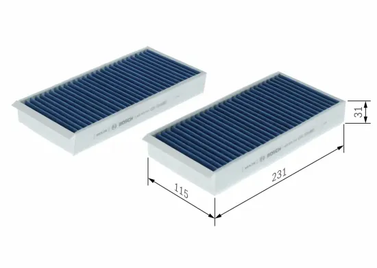 Filter, Innenraumluft BOSCH 0 986 628 644 Bild Filter, Innenraumluft BOSCH 0 986 628 644