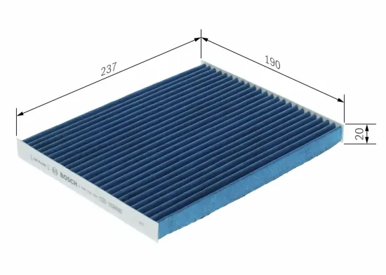 Filter, Innenraumluft BOSCH 0 986 628 654 Bild Filter, Innenraumluft BOSCH 0 986 628 654