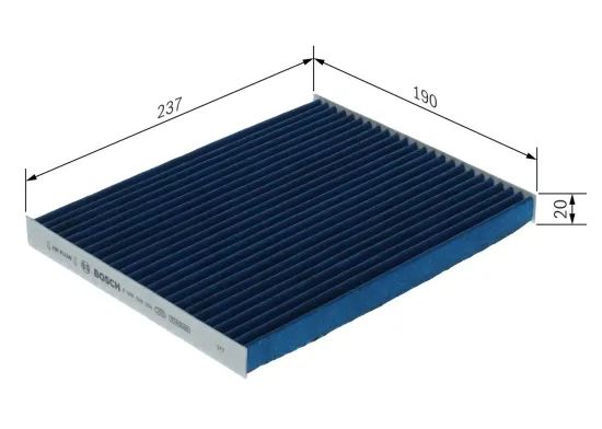 Filter, Innenraumluft BOSCH 0 986 628 654 Bild Filter, Innenraumluft BOSCH 0 986 628 654