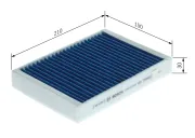Filter, Innenraumluft hinten BOSCH 0 986 628 669
